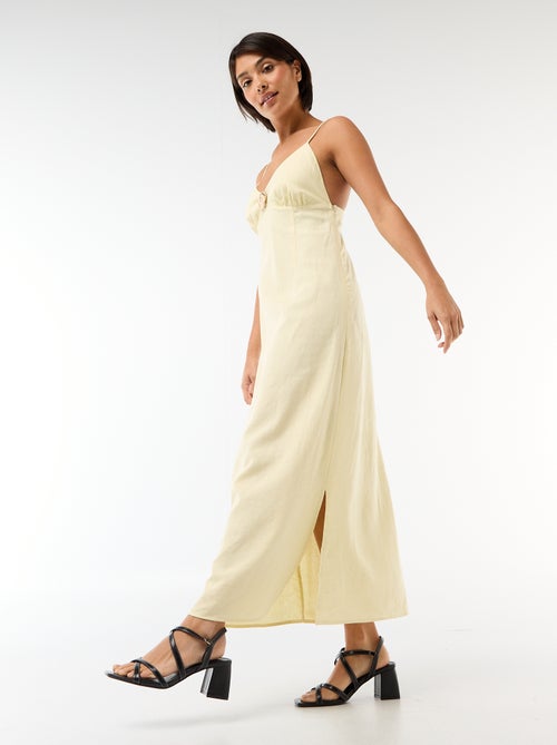 Robe midi avec bijou fantaisie au col - Kiabi