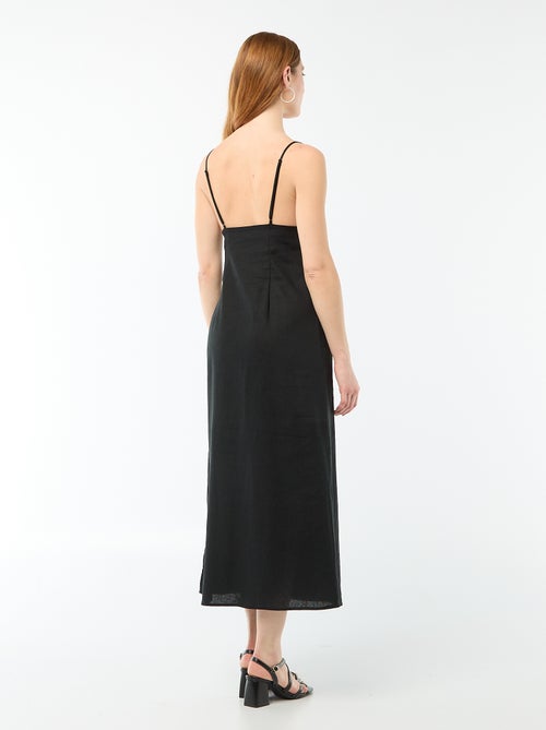 Robe midi avec bijou fantaisie au col - Kiabi