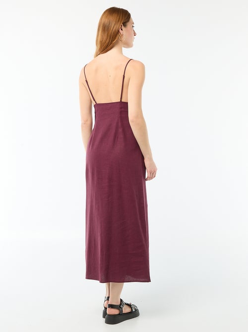 Robe midi avec bijou fantaisie au col - Kiabi