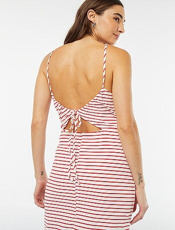 Robe midi avec fines bretelles