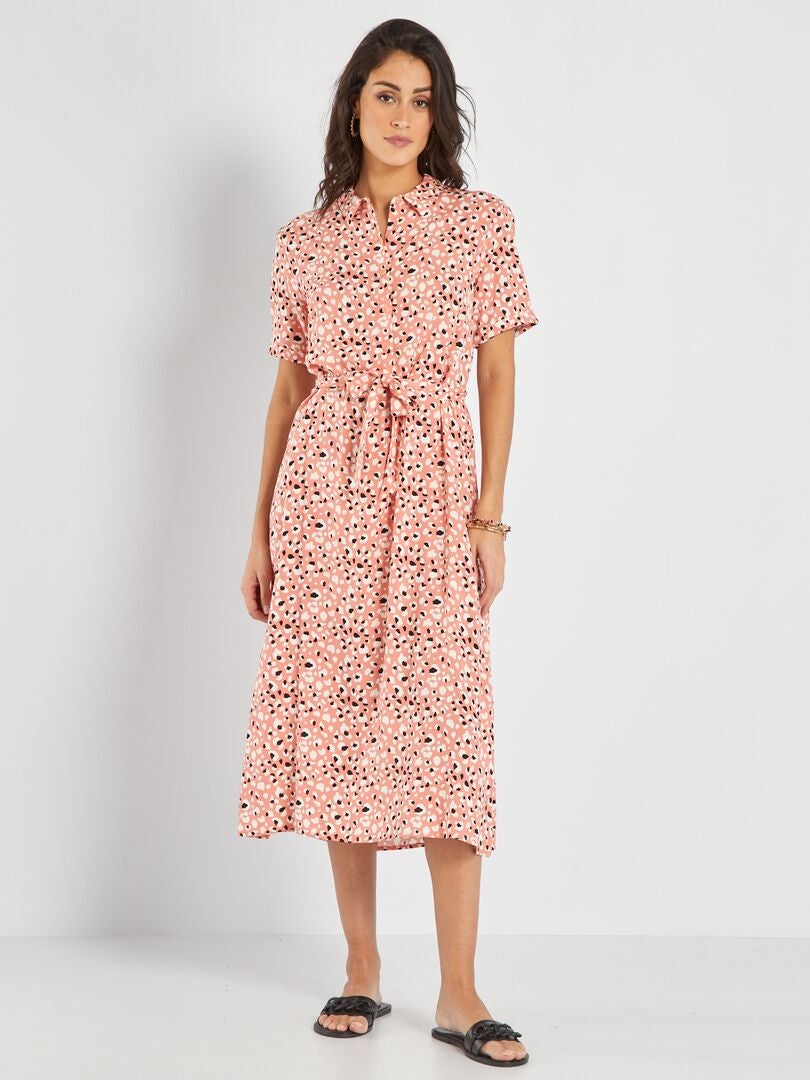 Robe midi avec imprim