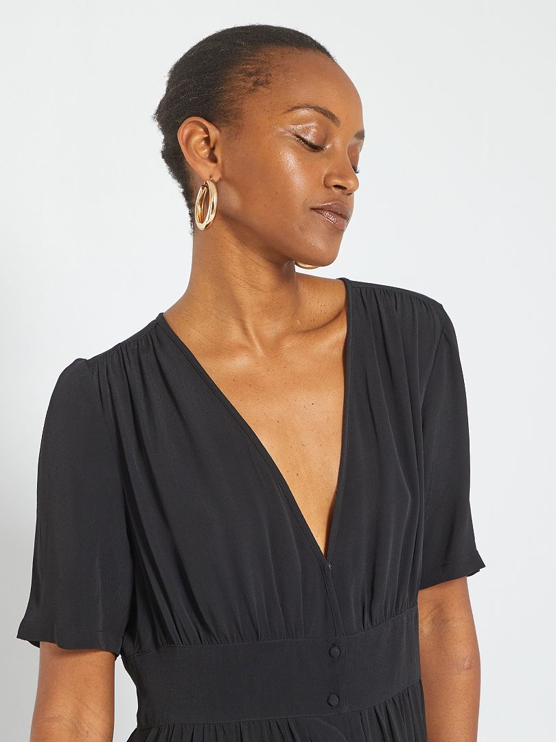 Robe midi avec taille marquée noir Kiabi 25.00€