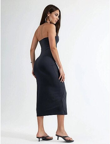 Robe midi cintrée à col halter hiccup