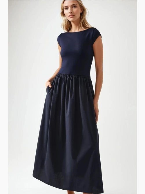 Robe midi contrastée hiccup - Kiabi