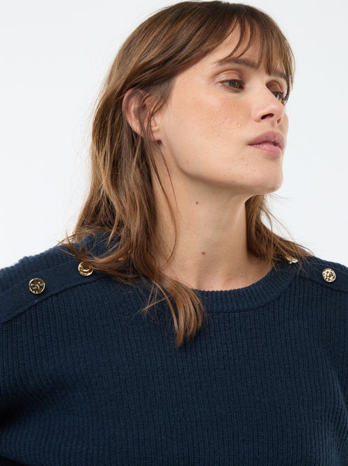 Robe midi côtelée + pull cropped de maternité - Kiabi