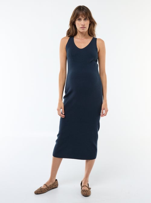 Robe midi côtelée + pull cropped de maternité - Kiabi