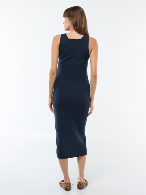 Robe midi côtelée + pull cropped de maternité - Kiabi