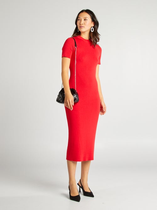 Robe midi côtelée - Kiabi