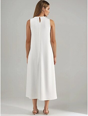 Robe midi coupe décontractée à col rond hiccup