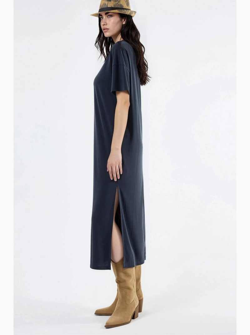 Robe midi coupe décontractée hiccup Gris foncé - Kiabi