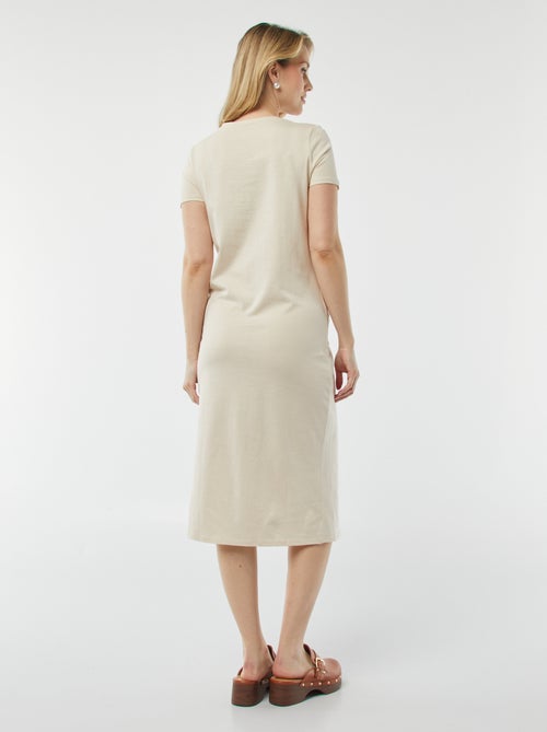 Robe midi de maternité avec coupe adaptée - Kiabi