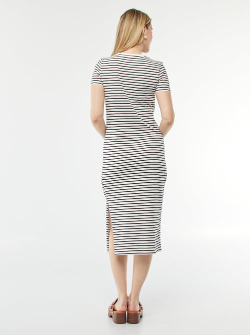 Robe midi de maternité avec coupe adaptée - Kiabi