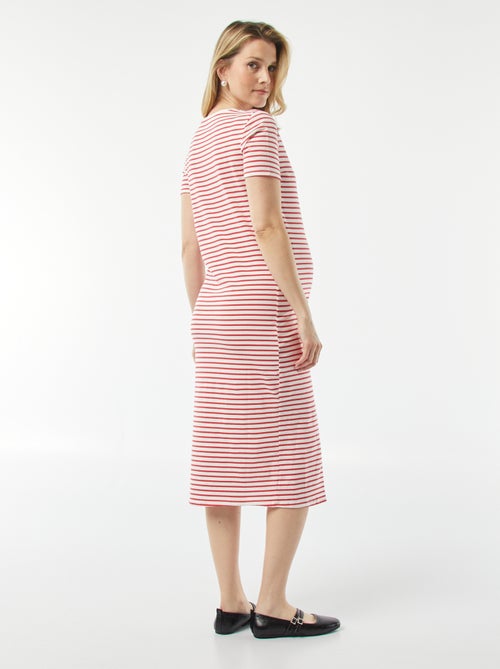 Robe midi de maternité avec coupe adaptée - Kiabi