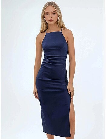Robe midi dos nu fendue hiccup