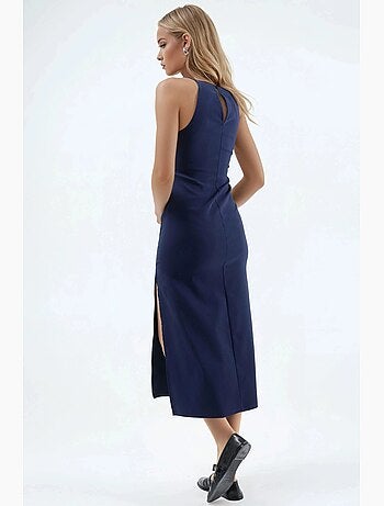 Robe midi dos nu fendue hiccup