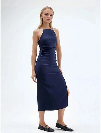 Robe midi dos nu fendue hiccup