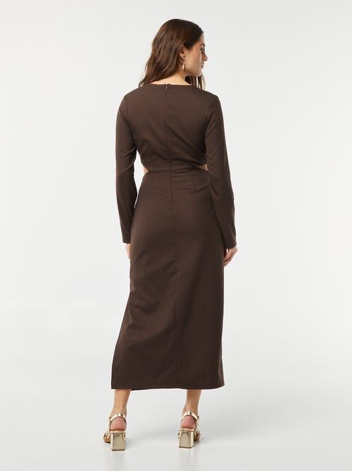 Robe midi effet twiste devant - Kiabi