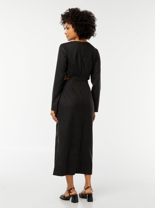 Robe midi effet twiste devant - Kiabi