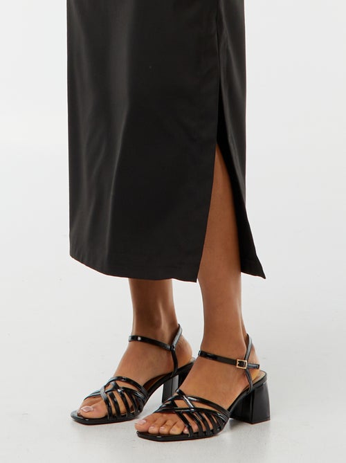 Robe midi effet twiste devant - Kiabi