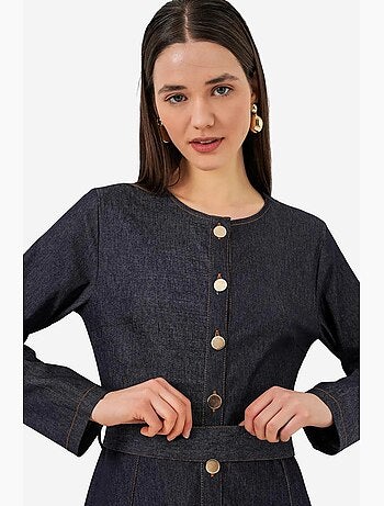 Robe midi en jean ceinturée bdart