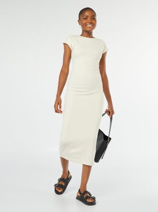 Robe midi en maille stretch