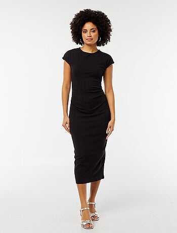 Robe midi en maille stretch