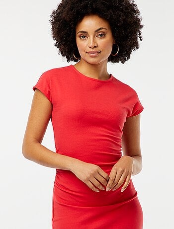 Robe midi en maille stretch