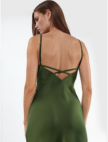 Robe midi en satin