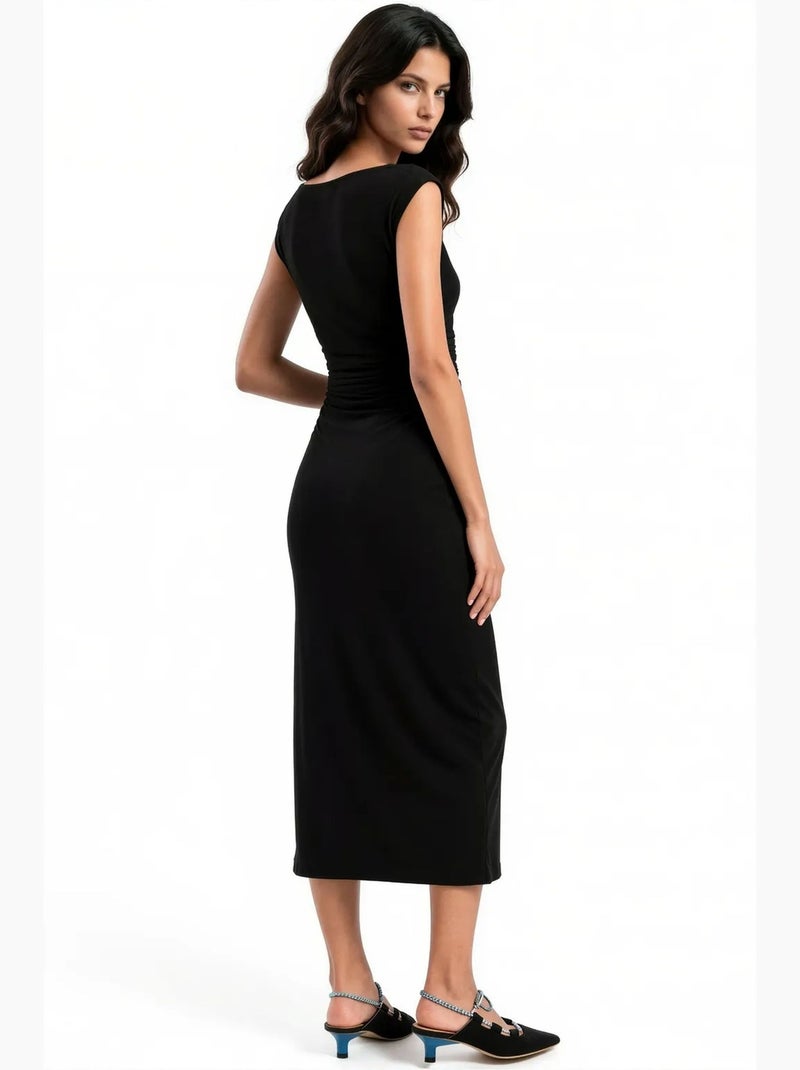 Robe midi femme en polyamide et élasthanne busem Noir - Kiabi