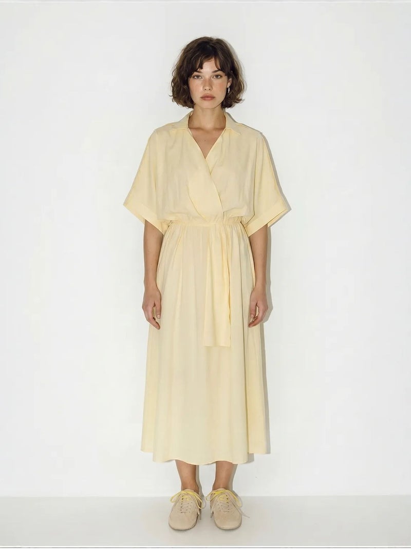 Robe midi femme lucci Jaune citron - Kiabi