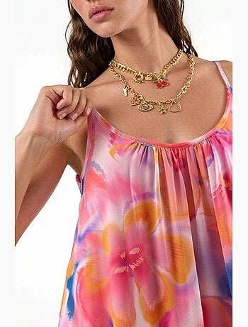 Robe midi fleurie à col u busem