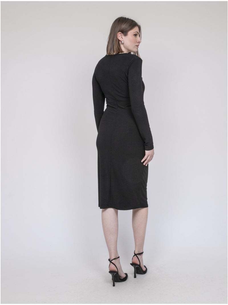 Robe midi irena Noir - Kiabi