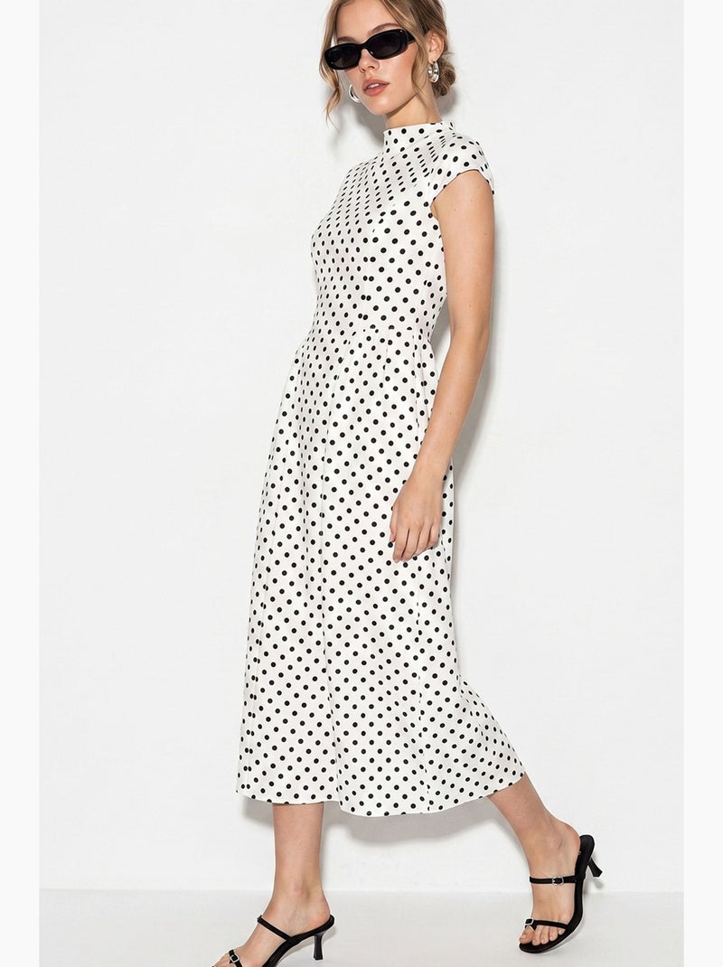 Robe midi lucci Blanc cassé - Kiabi