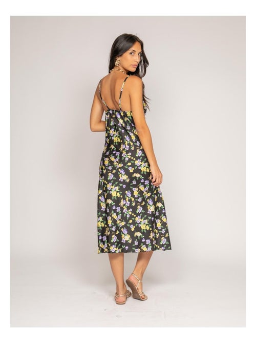 Robe midi motifs satin inzou - Kiabi Robe midi motifs satin inzou - Kiabi