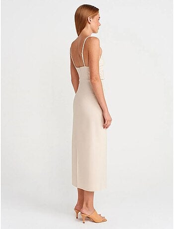 Robe midi moulante sans manches dilvin