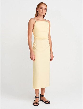 Robe midi moulante sans manches dilvin