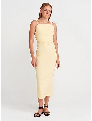 Robe midi moulante sans manches dilvin
