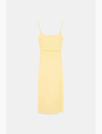 Robe midi moulante sans manches pour femme dilvin