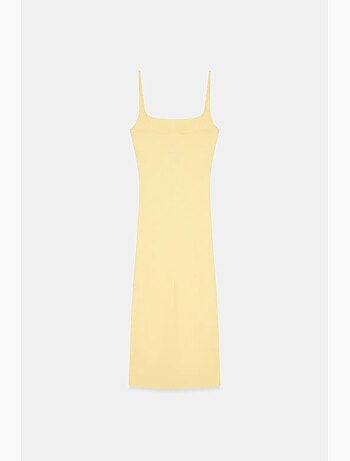 Robe midi moulante sans manches pour femme dilvin