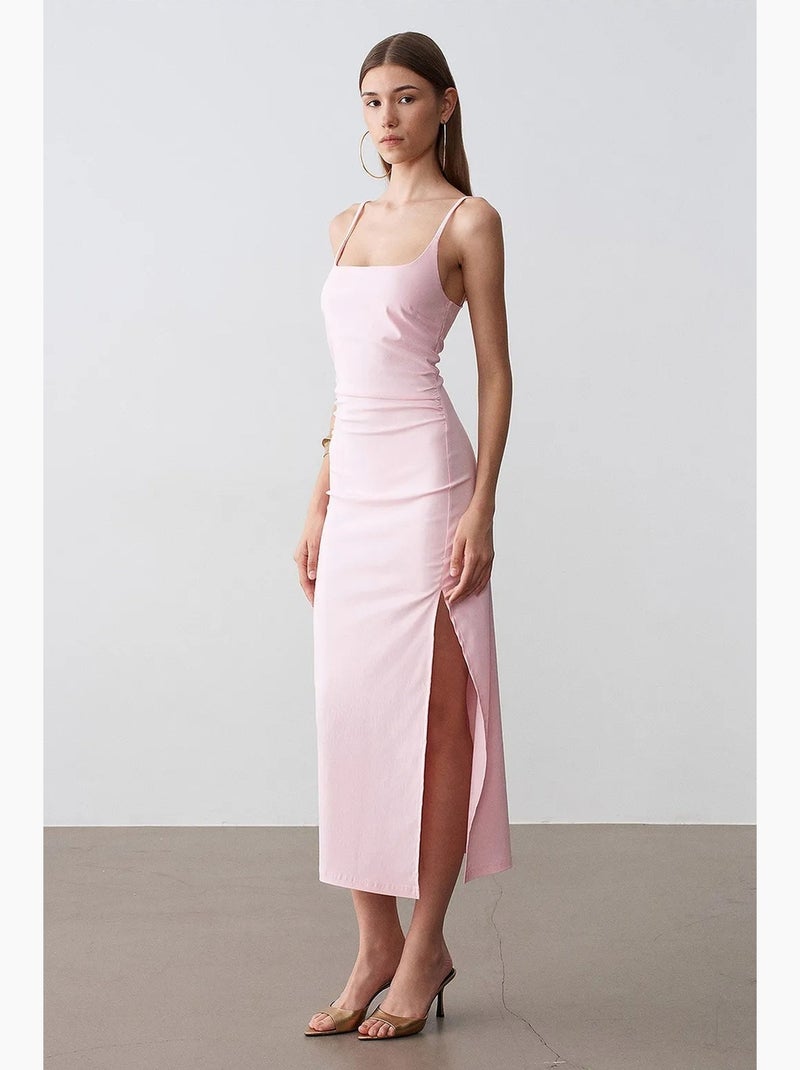 Robe midi moulante sans manches pour femme dilvin Rose pâle - Kiabi