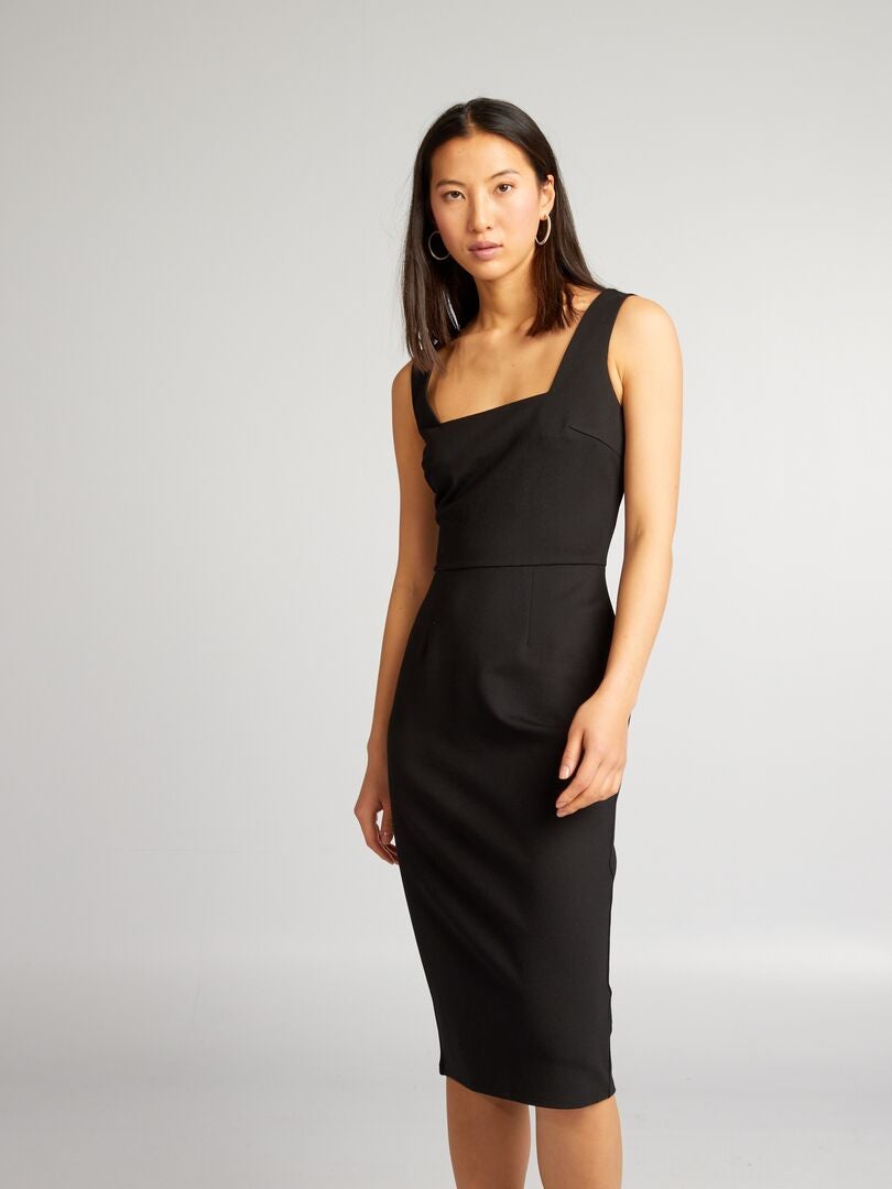 Robe midi - noir - Kiabi - 18.00�?�