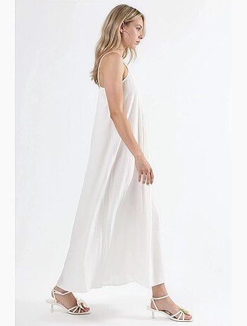 Robe midi nuisette à col v busem