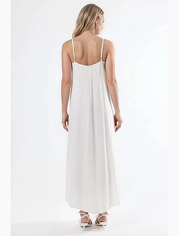 Robe midi nuisette à col v busem