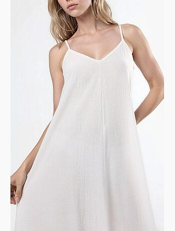 Robe midi nuisette à col v busem