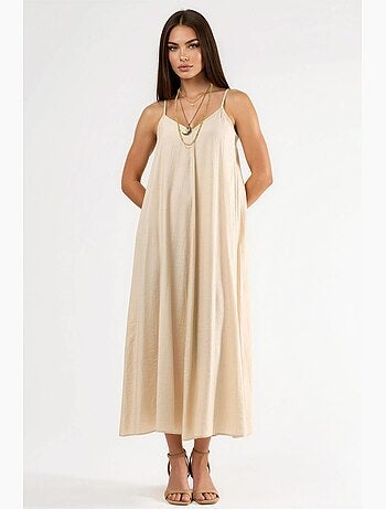 Robe midi nuisette à col v busem
