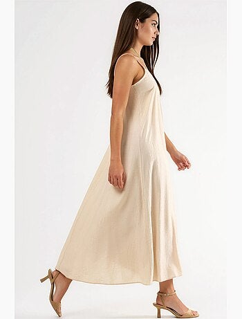 Robe midi nuisette à col v busem