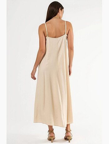 Robe midi nuisette à col v busem