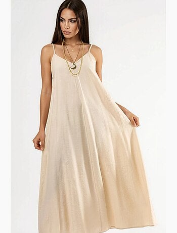 Robe midi nuisette à col v busem