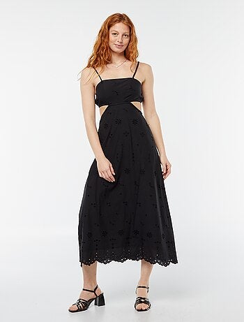 Robe midi ouverture sur les côtés