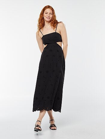 Robe midi ouverture sur les côtés